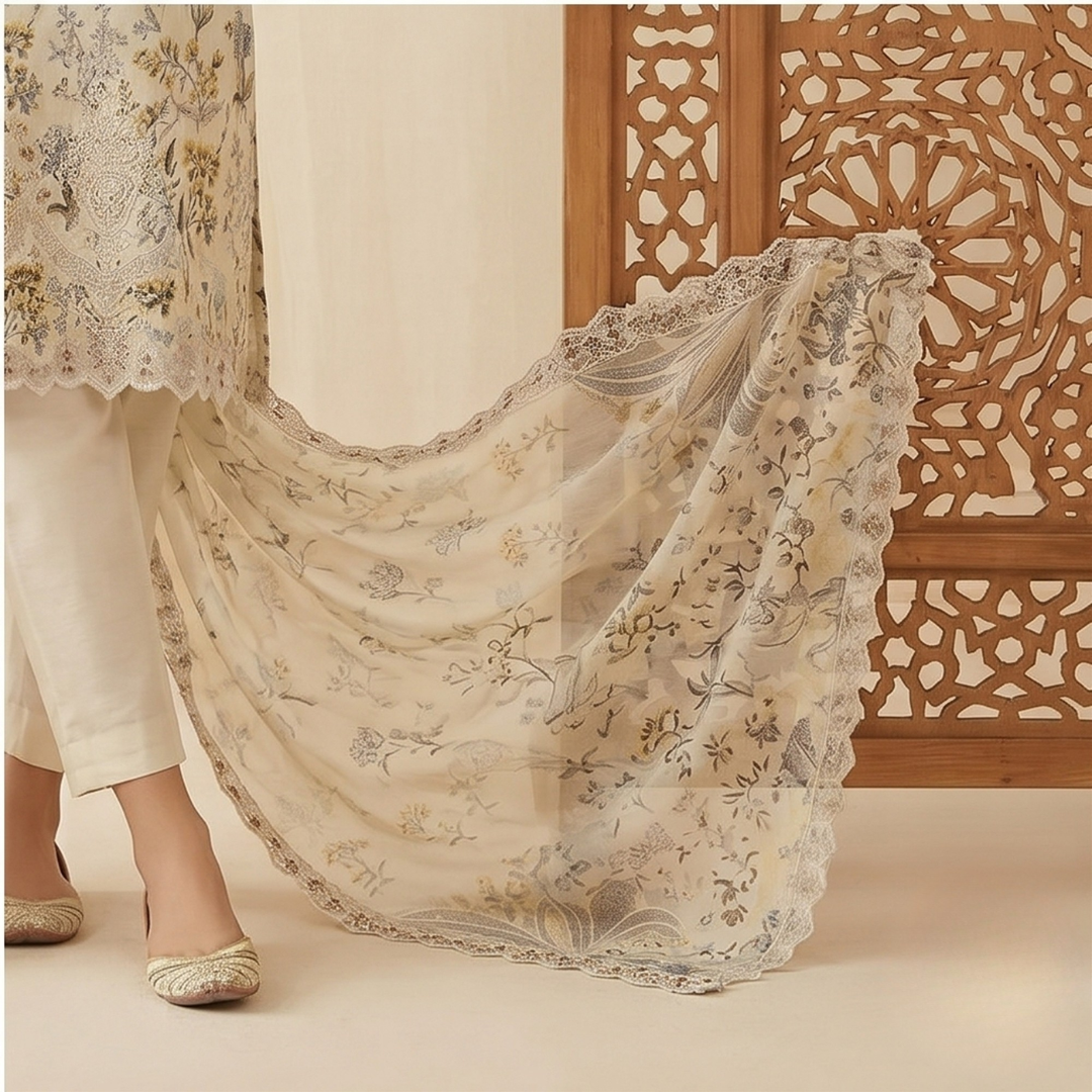 Hira – Premium 3-Piece Unstitched Printed Lawn by Dhagajee Studio