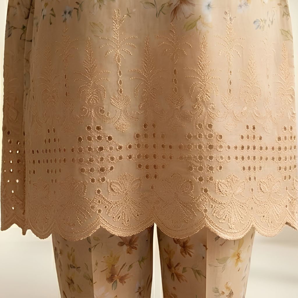 Muqaddas – Premium 3-Piece Stitched Chikankari Lawn Suit by Dhagajee Studio