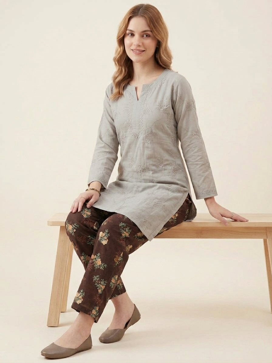 Aayat – Premium 2-Piece Stitched Chikankari & Printed Lawn Suit