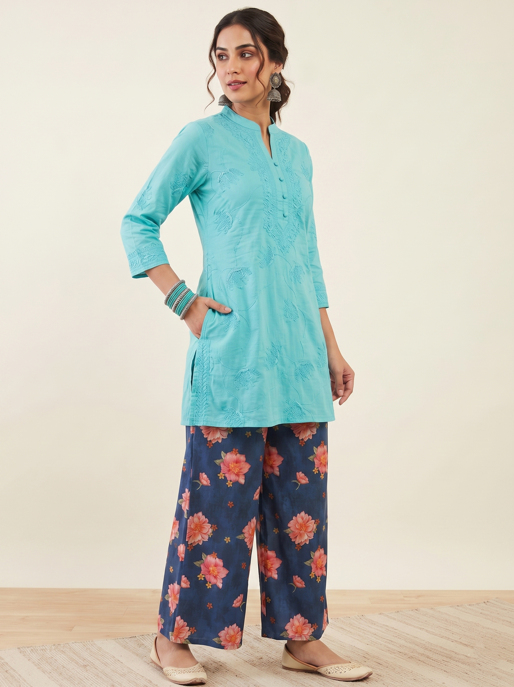 Aayat – Premium 2-Piece Stitched Chikankari & Printed Lawn Suit
