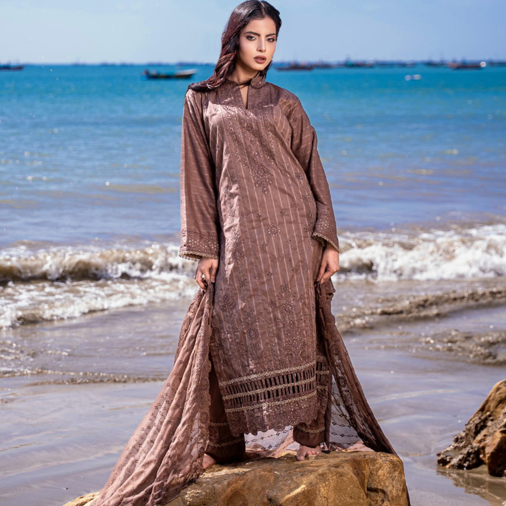 Nayab – Premium 3-Piece Unstitched Embroidered Lawn by Dhagajee Studio
