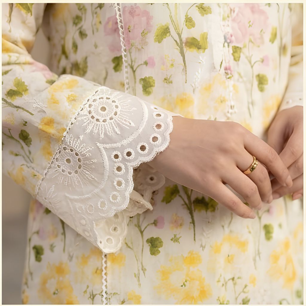 Muqaddas – Premium 3-Piece Stitched Chikankari Lawn Suit by Dhagajee Studio