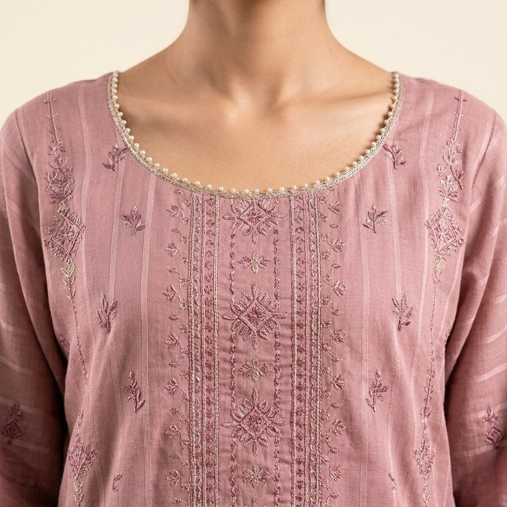 Nayab – Premium 3-Piece Unstitched Embroidered Lawn by Dhagajee Studio
