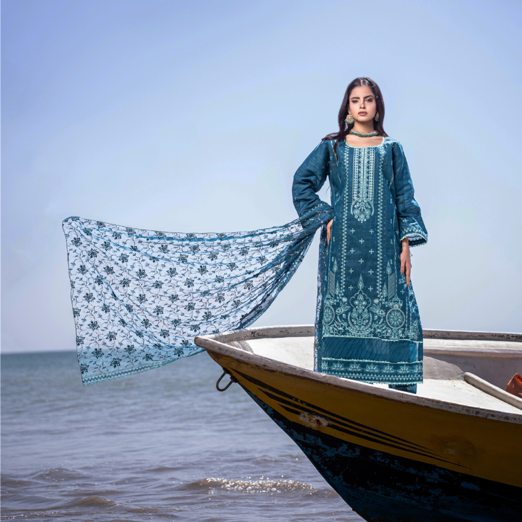 Nayab – Premium 3-Piece Unstitched Embroidered Lawn by Dhagajee Studio