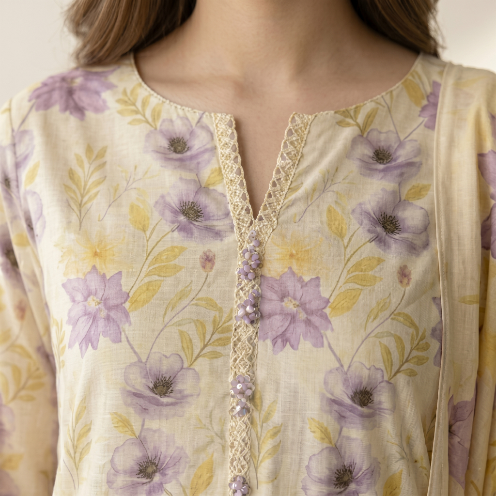 Muqaddas – Premium 3-Piece Stitched Chikankari Lawn Suit by Dhagajee Studio
