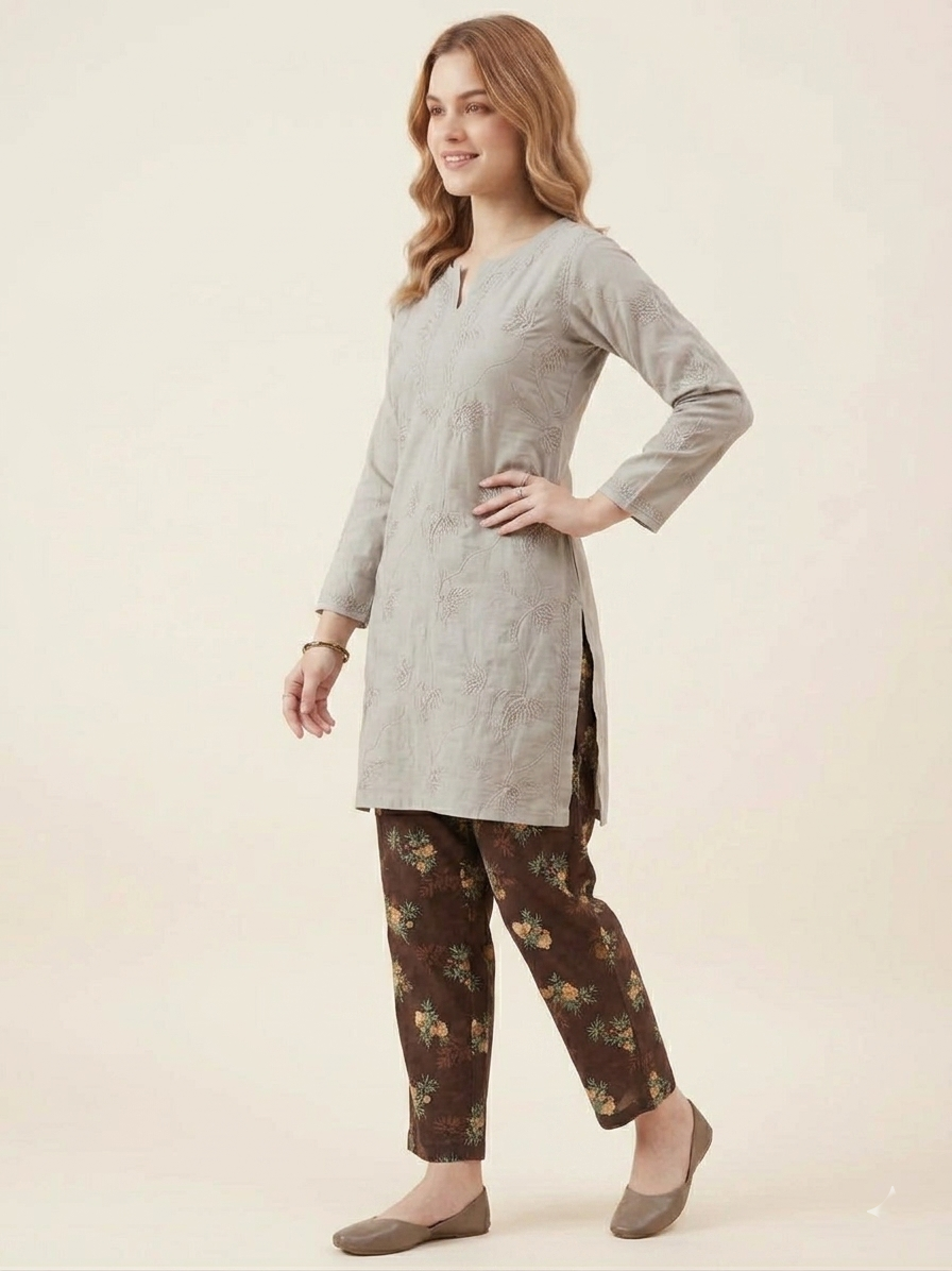 Aayat – Premium 2-Piece Stitched Chikankari & Printed Lawn Suit