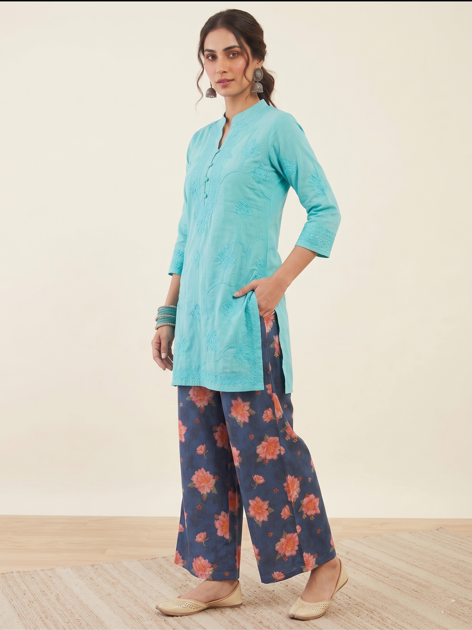 Aayat – Premium 2-Piece Stitched Chikankari & Printed Lawn Suit