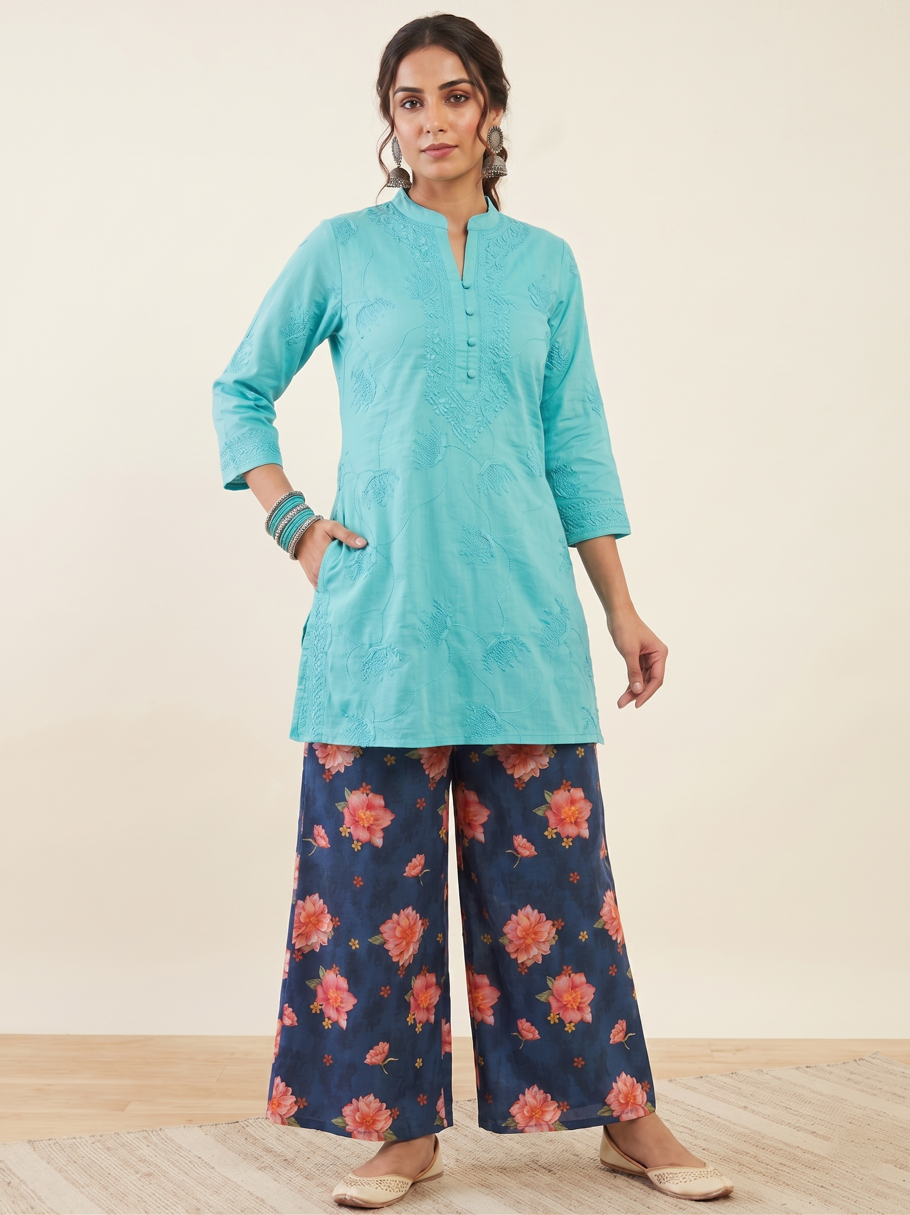 Aayat – Premium 2-Piece Stitched Chikankari & Printed Lawn Suit