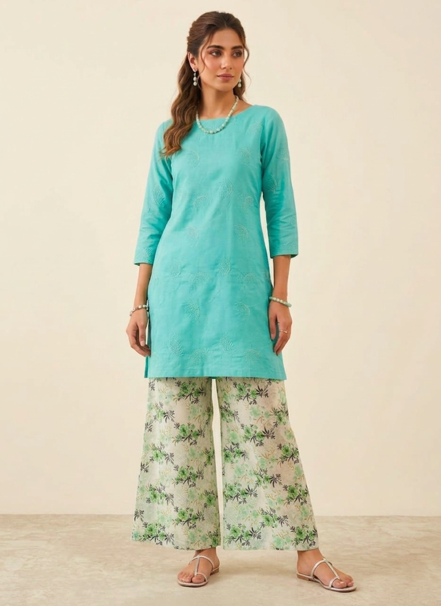 Aayat – Premium 2-Piece Stitched Chikankari & Printed Lawn Suit
